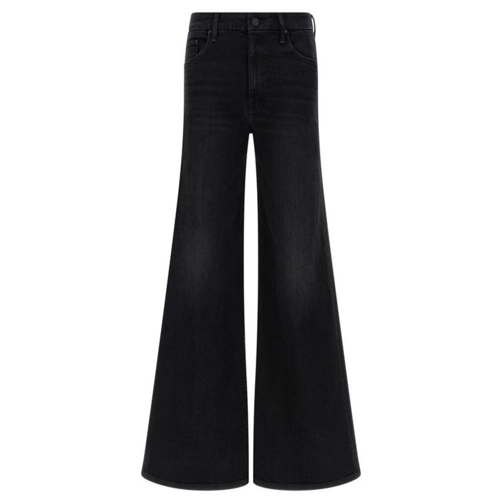 Mother Denim Black Cotton Flared Women's Jeans